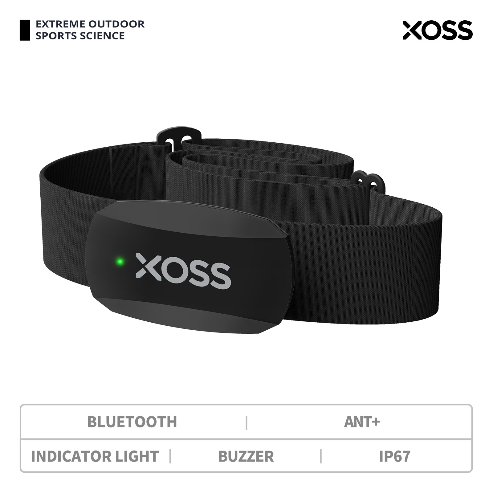 Breath Rate Monitor - XOSS X2 Cardiofrequenzimetro con fascia toracica